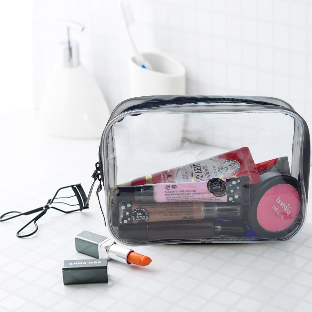 Amazon.com: Wobe 5 Packs Clear Cosmetics Bag TSA Approved, PVC